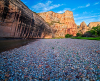 A gravel bar at Tiger Wall