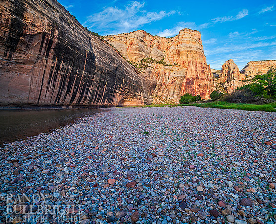 A gravel bar at Tiger Wall