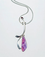 Royal Aztec lace agate pendant 65mm x 25mm