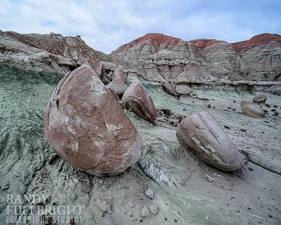 Boulders in green clay