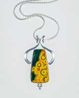 Ocean jasper pendant 50mm x 30mm